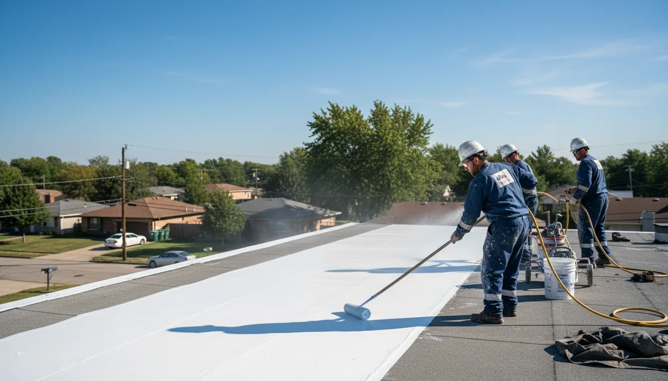 Commercial roof coating in Webster Groves, MO near me
